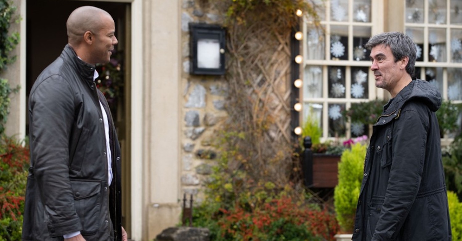 Cain and Al arguing in Emmerdale (Credit: ITV)