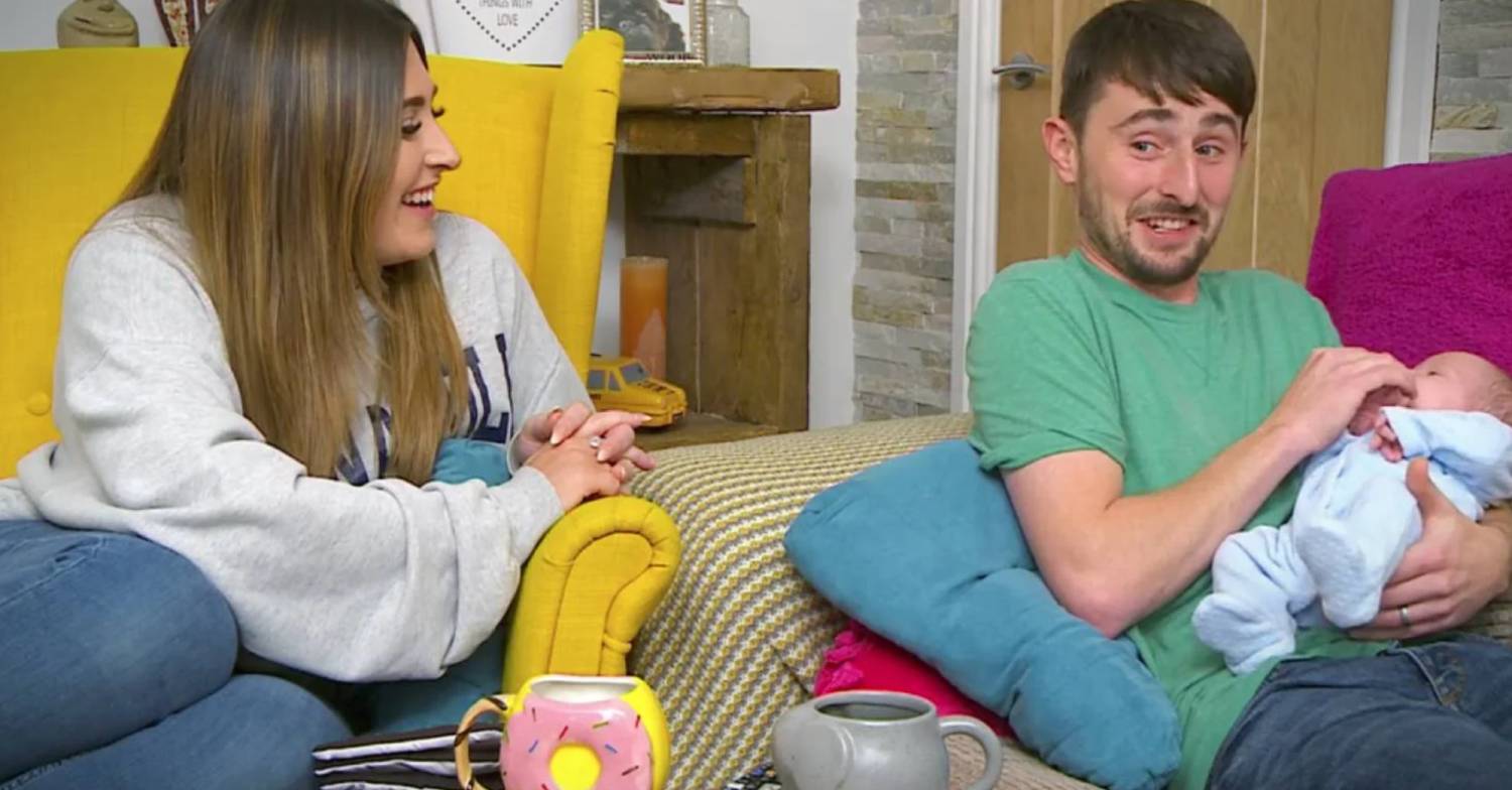 Gogglebox Pete feeds his baby