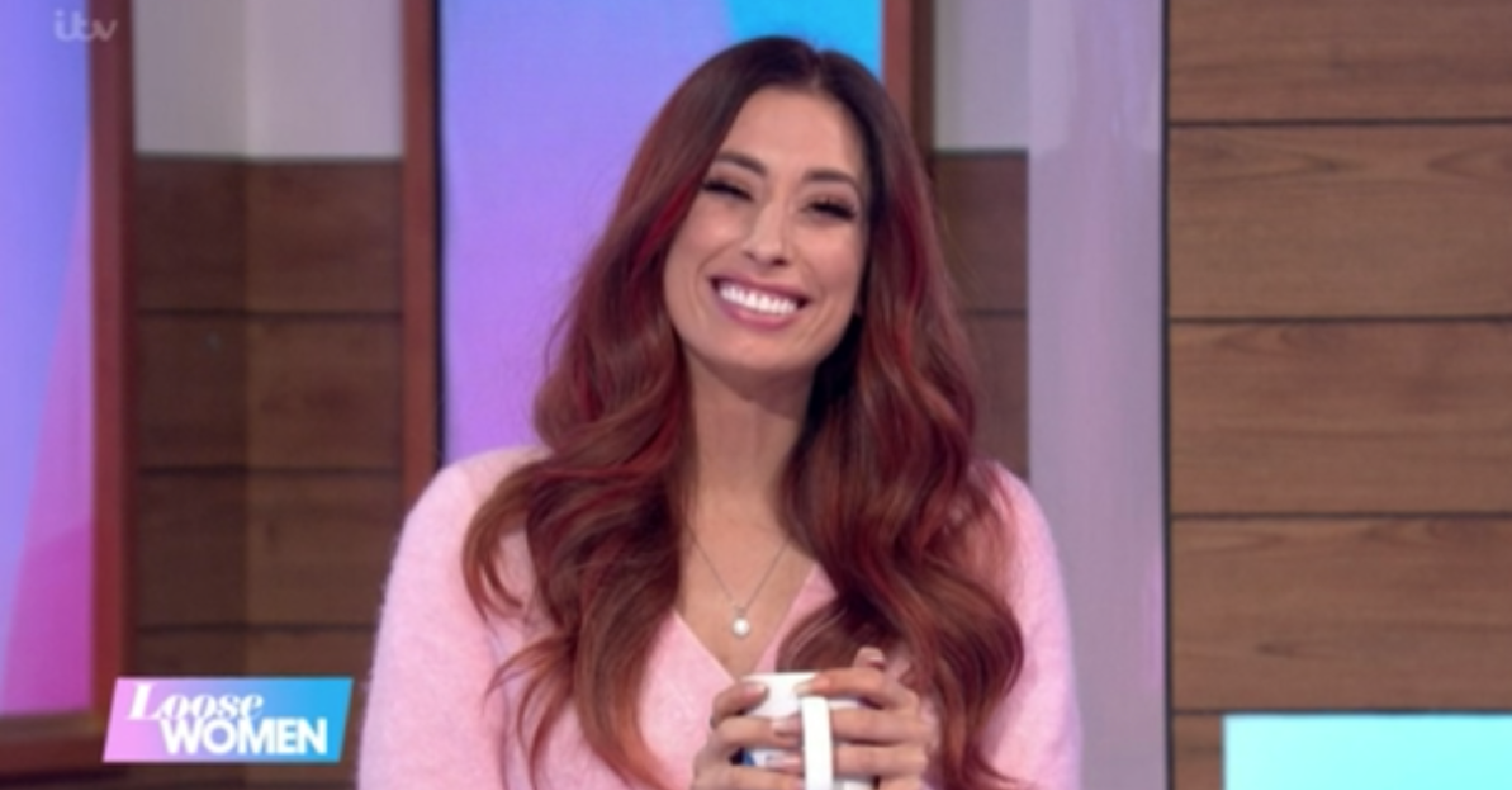 Stacey Solomon smiling on Loose Women