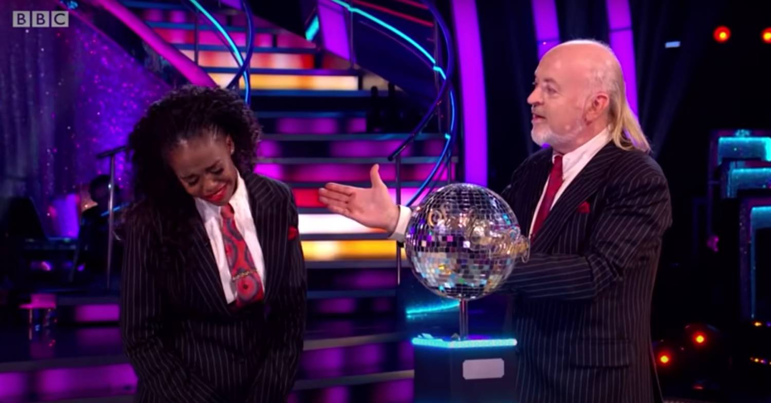 Oti Mabuse receives her second Strictly Come Dancing title with Bill Bailey