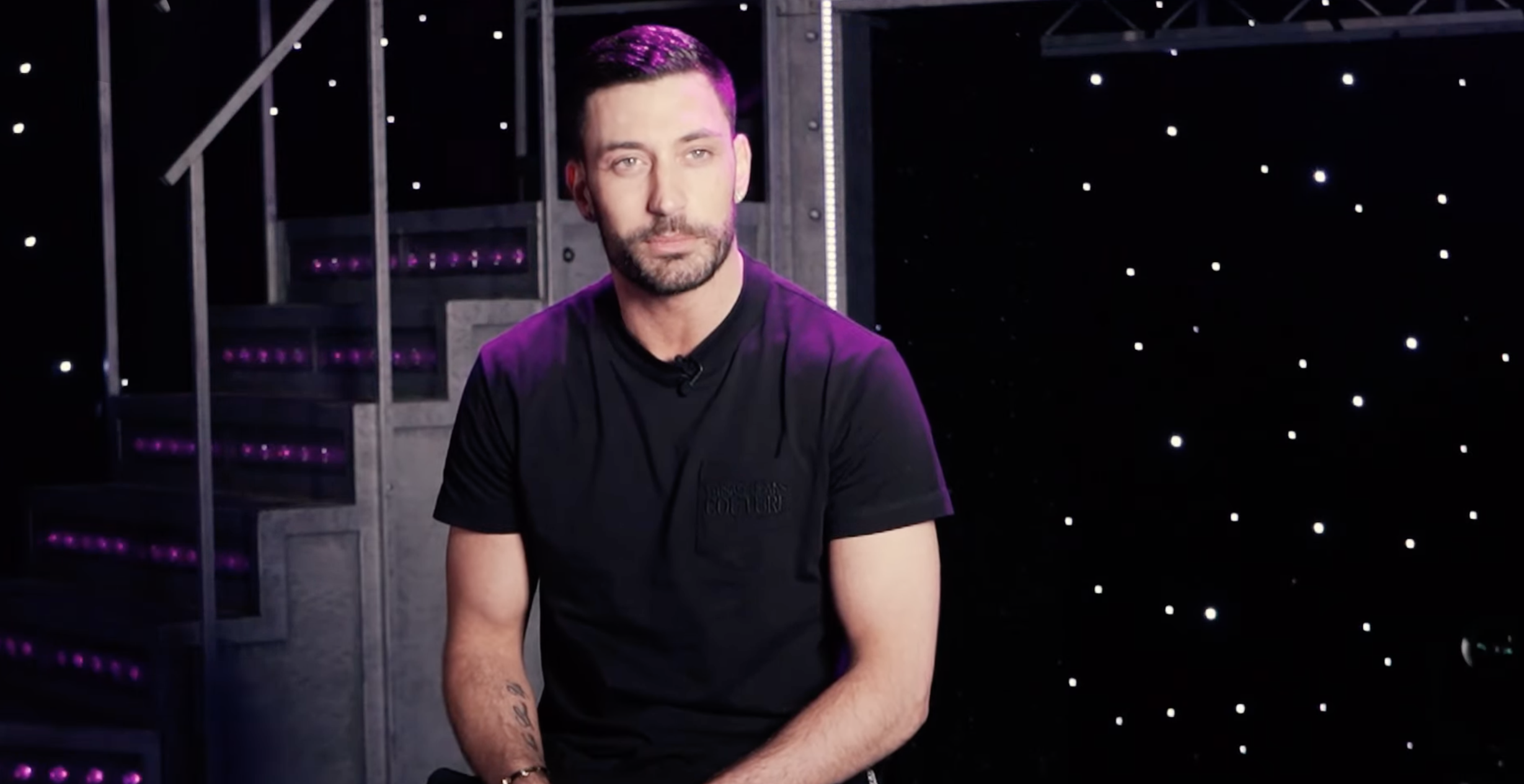 Giovanni Pernice looking sombre during interview