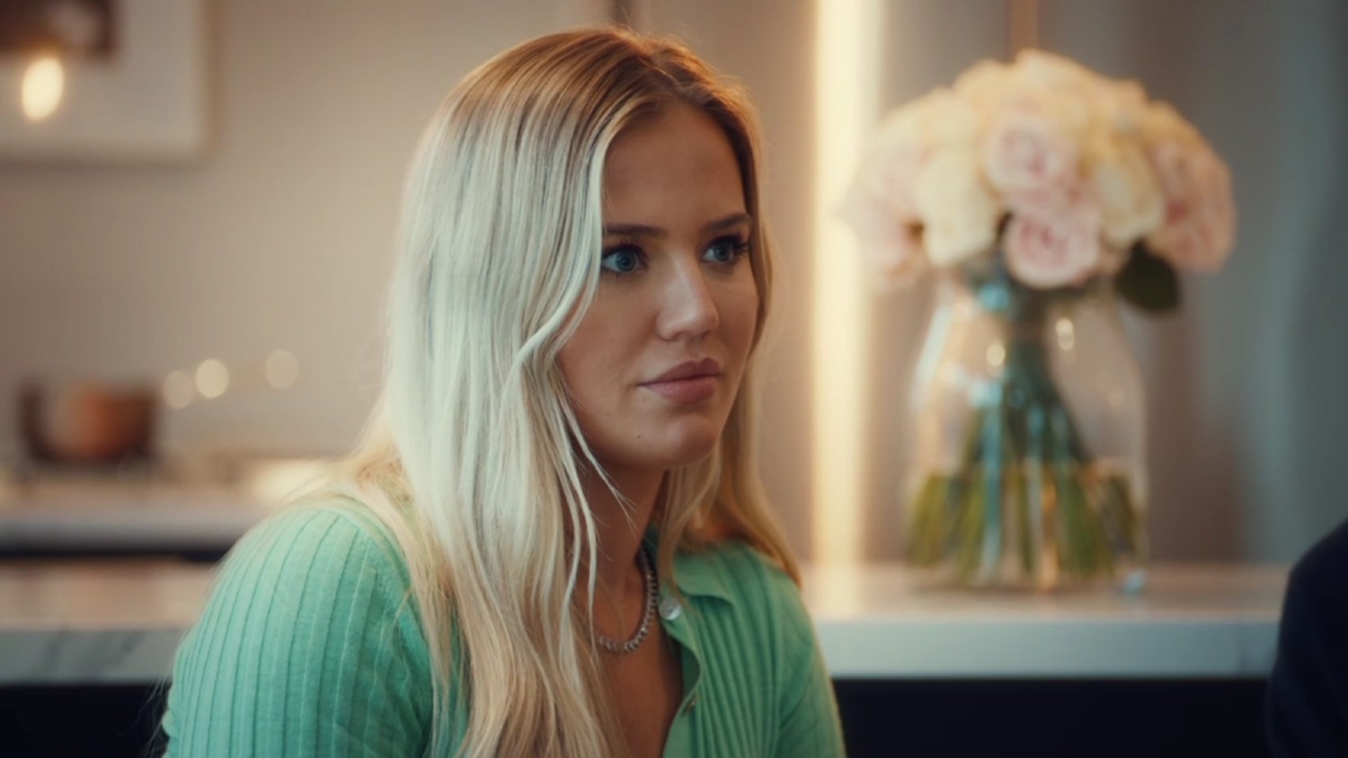 Tabitha Willett looking shocked on Made In Chelsea