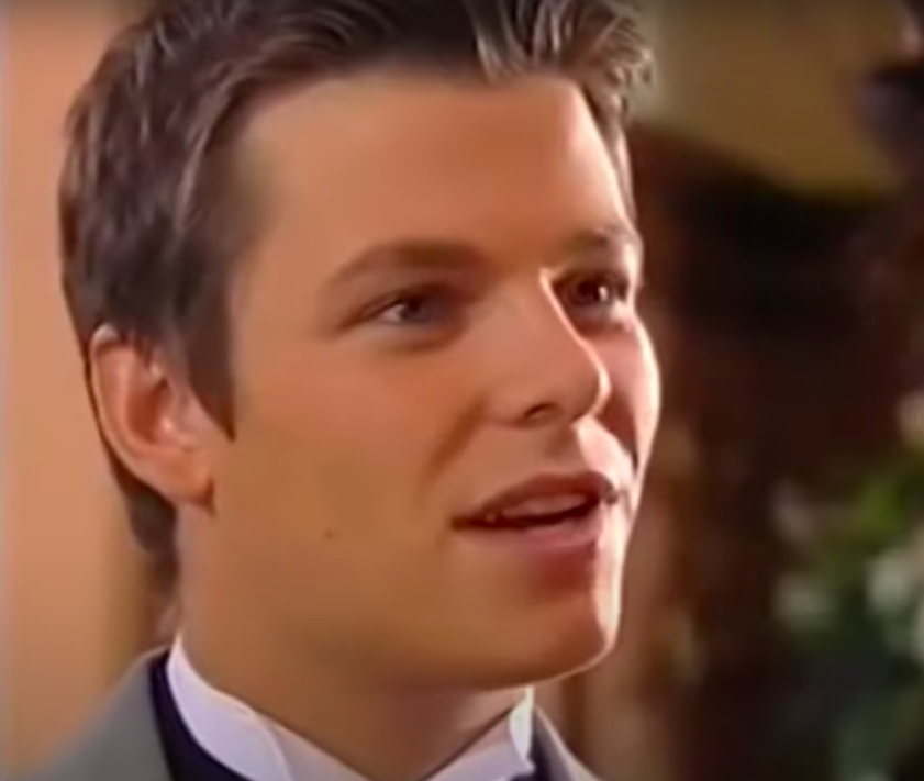 Mark Redman dressed for his dad's wedding in Coronation Street