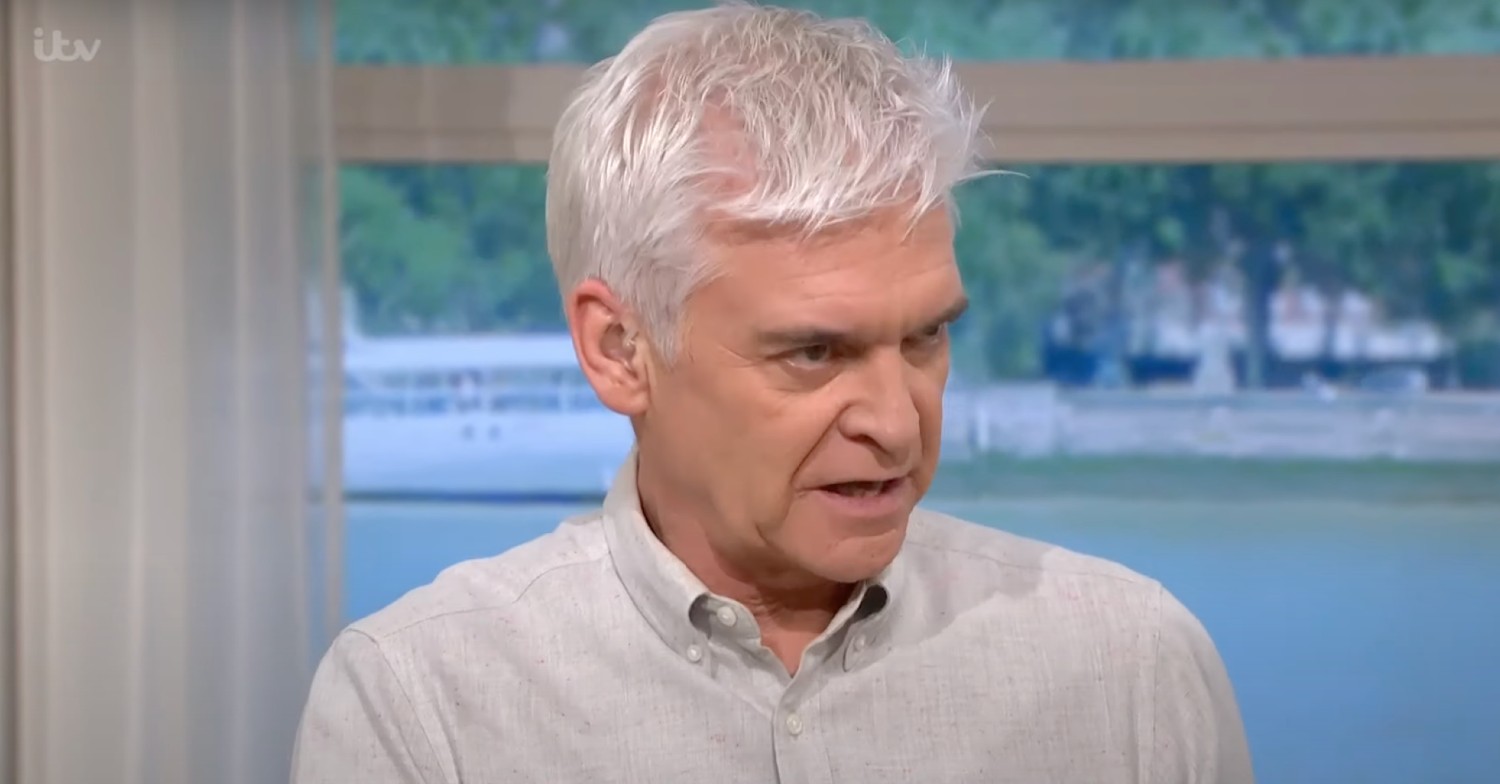 Phillip Schofield in grey shirt on This Morning