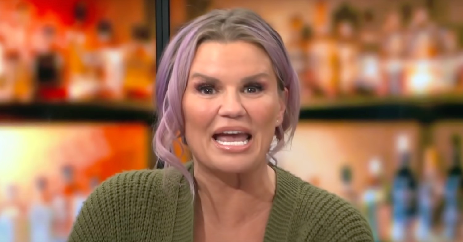Kerry Katona with purple hair on GB News