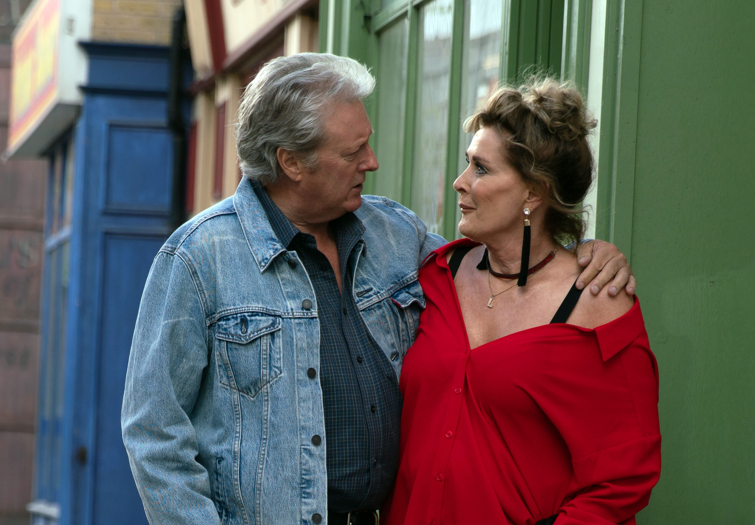 Jim and Liz McDonald share a moment in Coronation Street