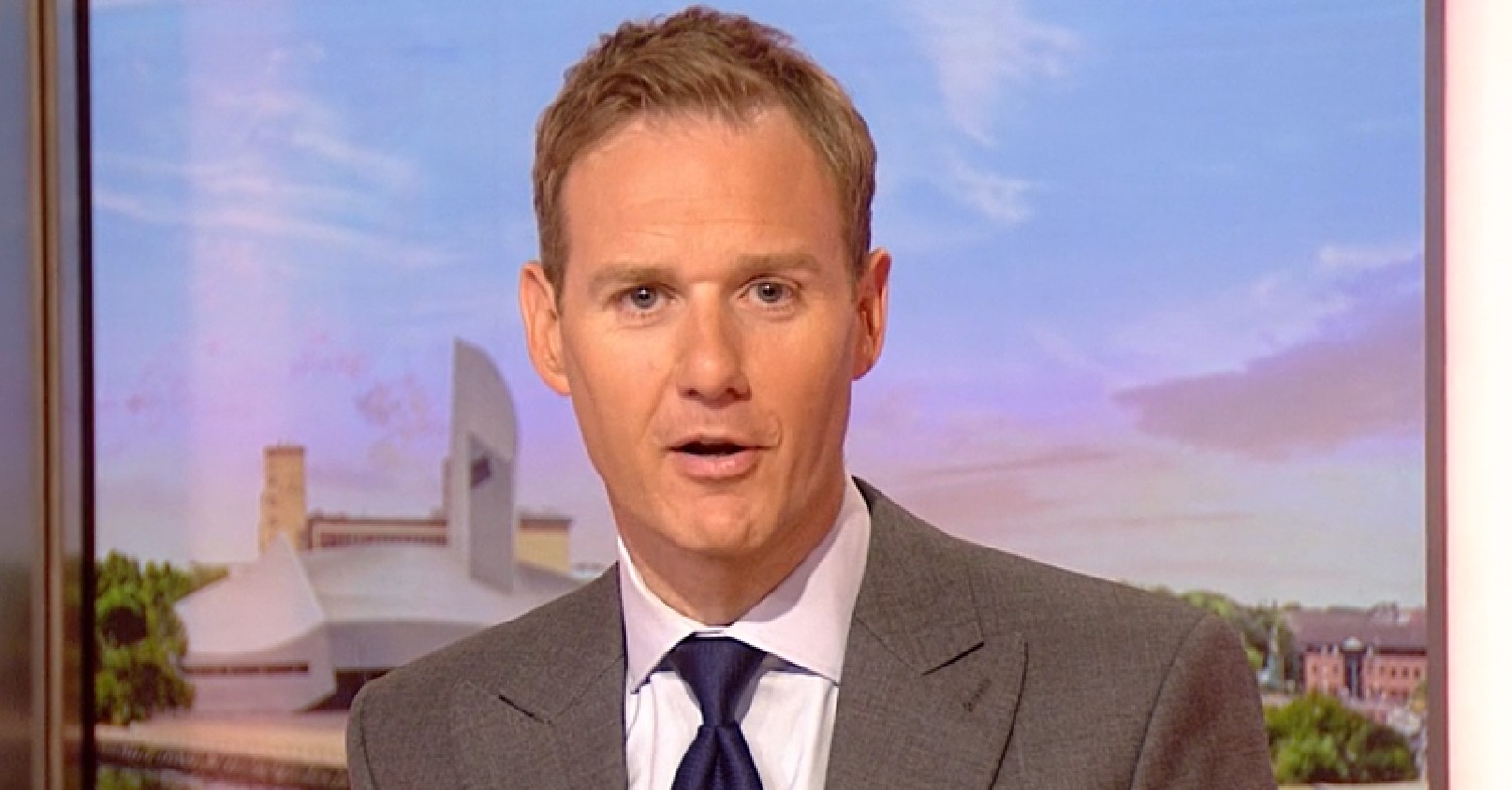 Dan Walker in grey suit on BBC Breakfast April 27, 2022