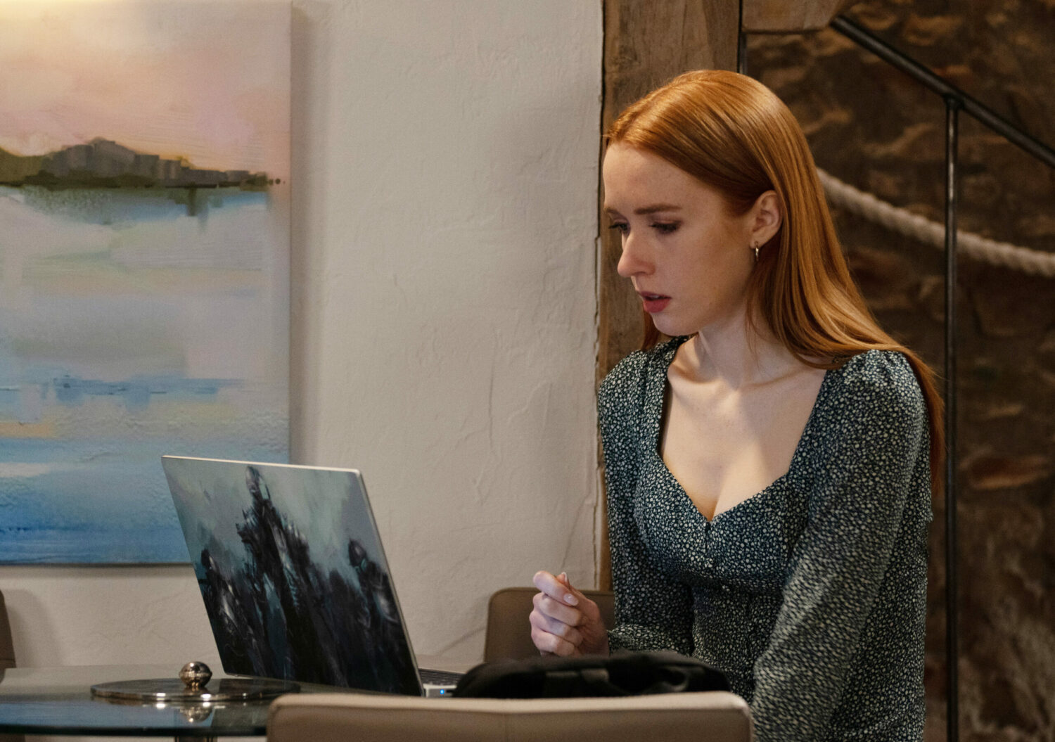 Emmerdale Chloe is horrified to see evidence on his laptop that Noah has been stalking her