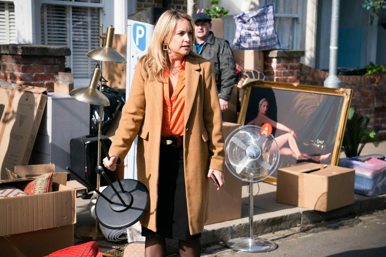 Sam Mitchell is furious when she finds her belongings have been dumped in the Square