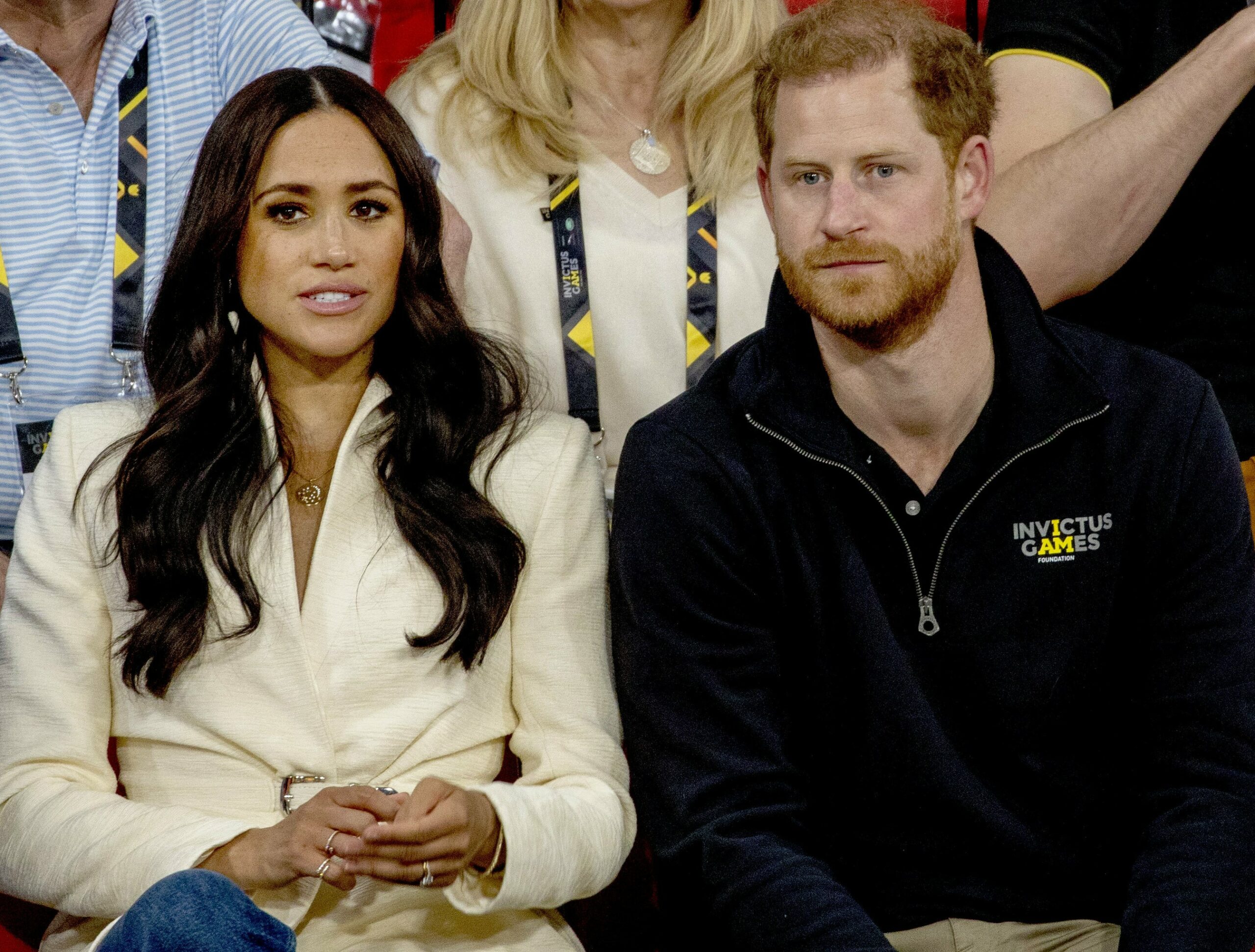 Meghan Markle and Prince Harry look sombre at Invictus Games 2022