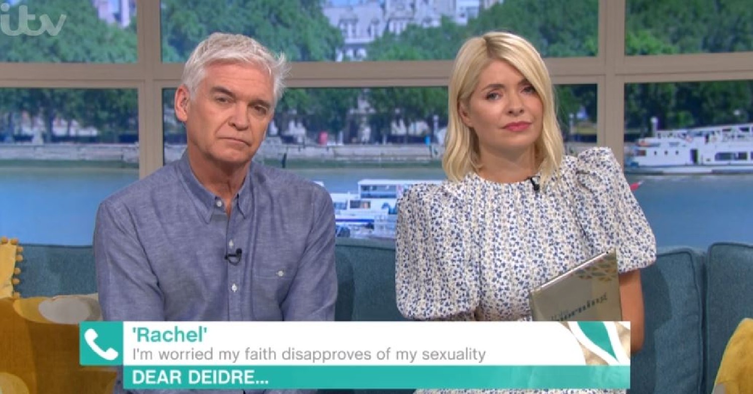 Phillip Schofield and Holly Willoughby during This Morning phone-in
