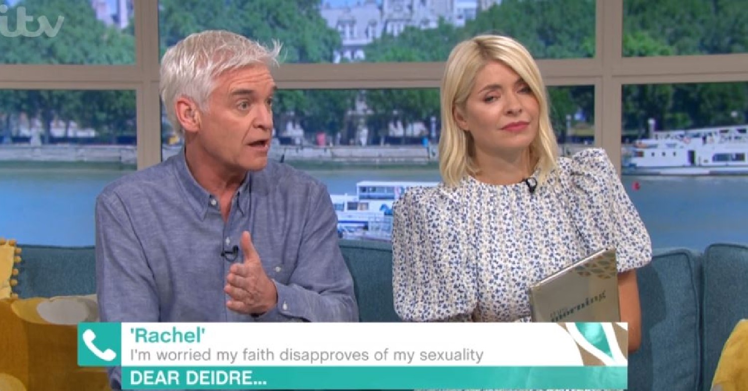 Phillip Schofield and Holly Willoughby during This Morning phone-in
