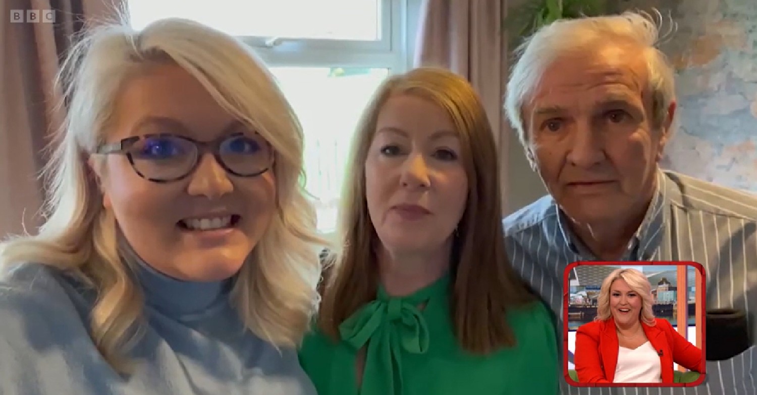 Sara Davies receives video message from family on The One Show April 27, 2022