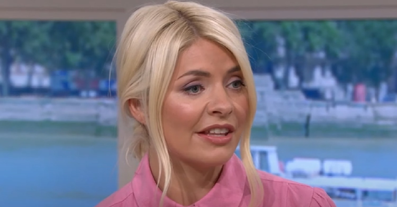 Holly Willoughby in pink dress on This Morning today April 28, 2022