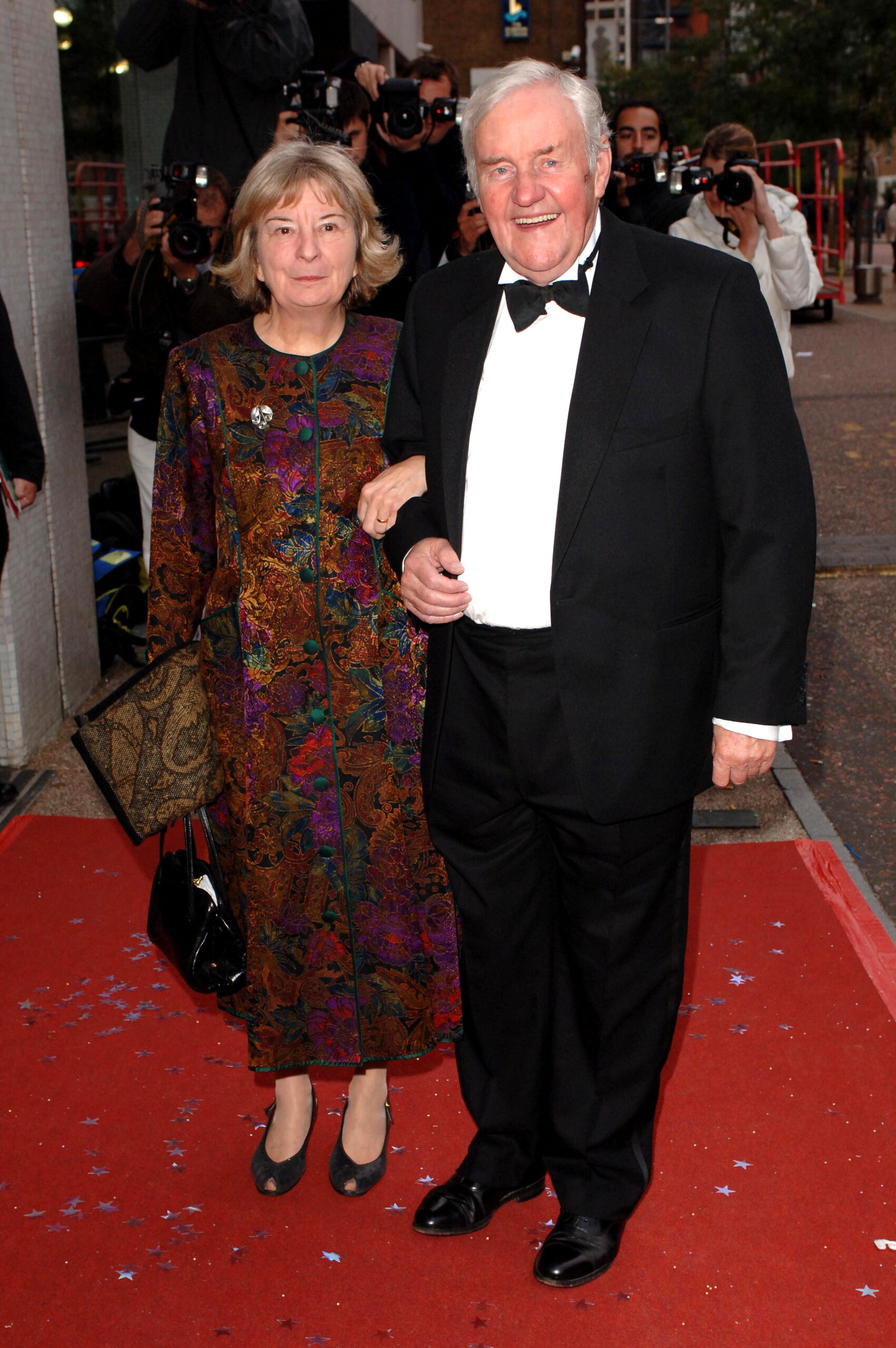 Ann Davies and her husband Richard Briers at event