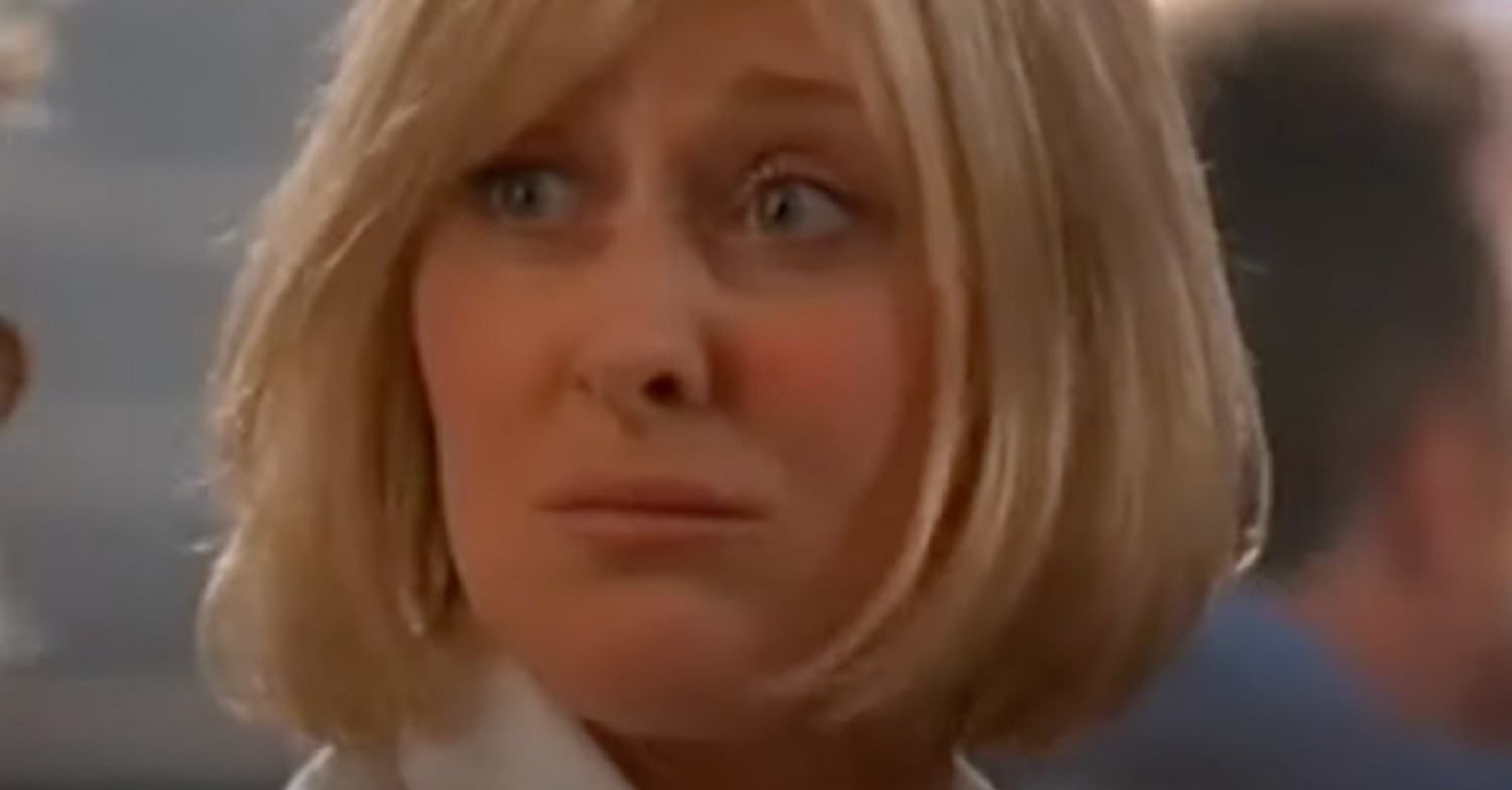 Young Sarah Lancashire with a blonde bob