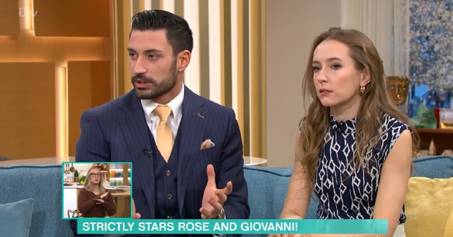 Giovanni Pernice and Rose Ayling-Ellis speaking on This Morning