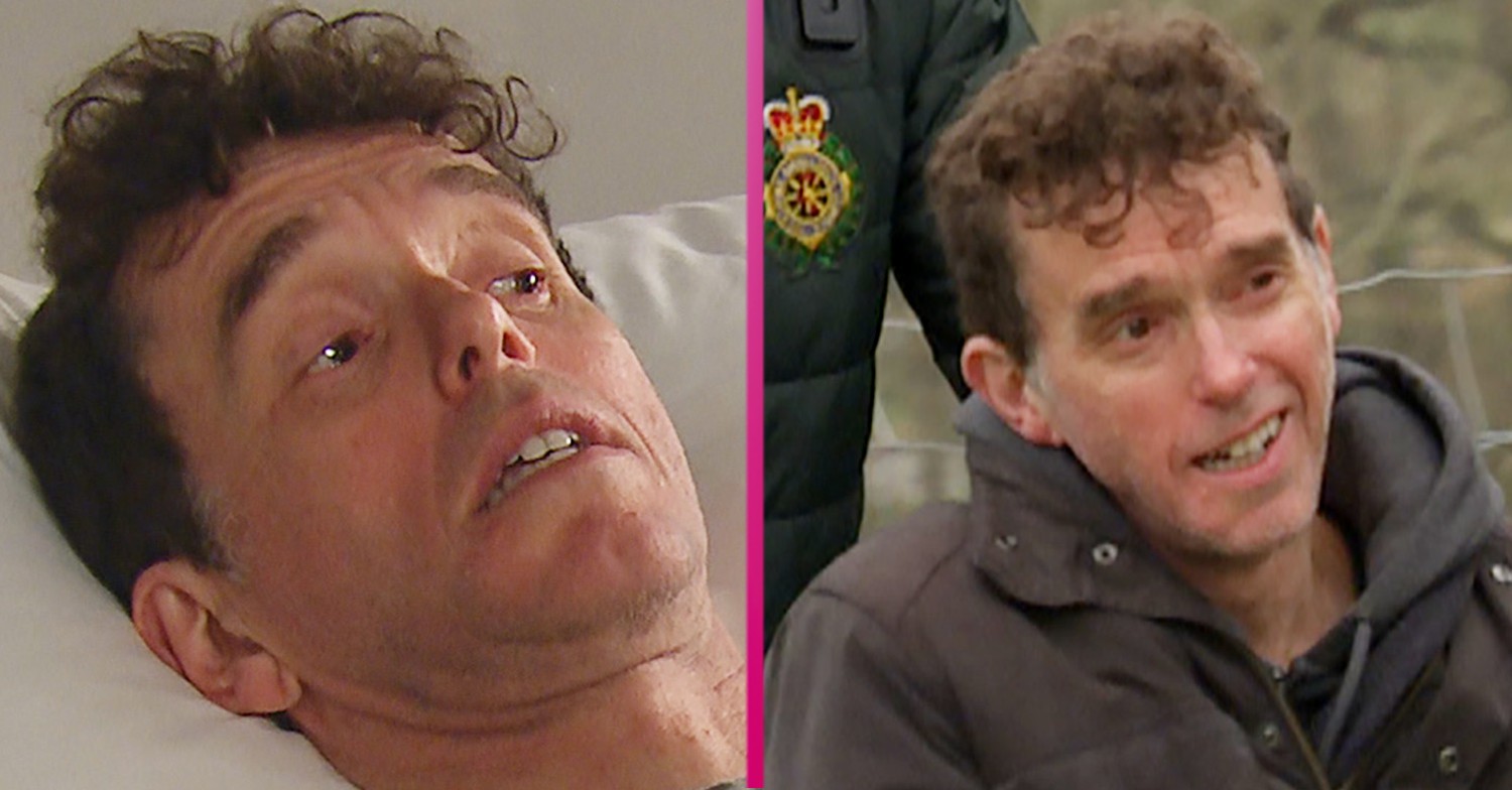 Marlon in bed and Marlon returning home in Emmerdale