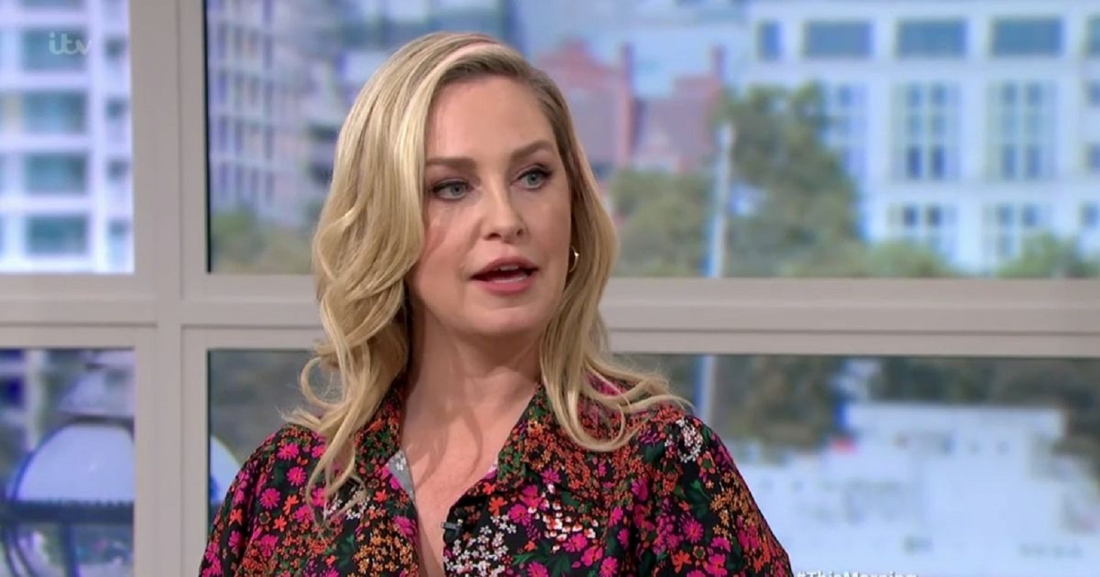 Josie Gibson in floral shirt on This Morning