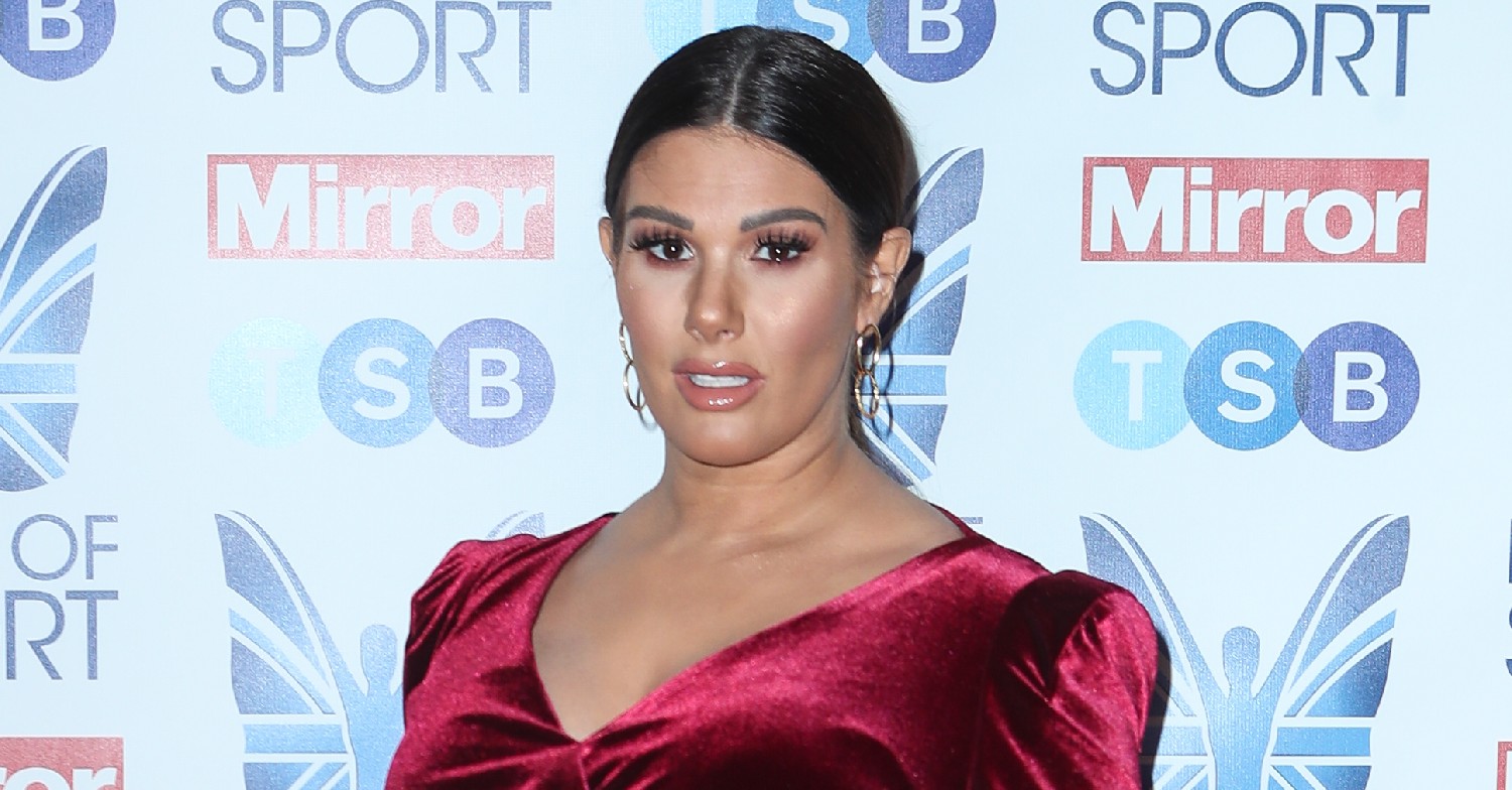 Rebekah Vardy in red dress at awards