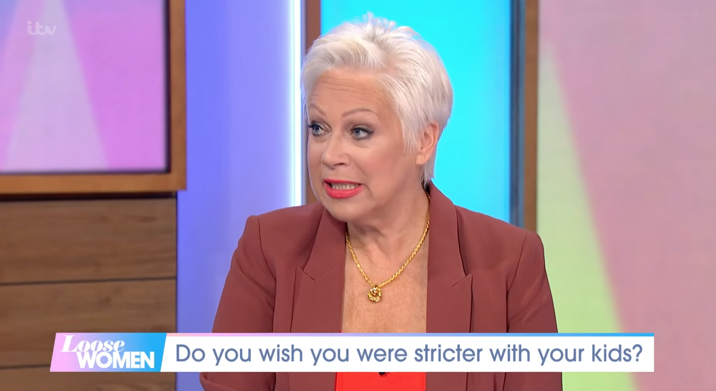 Denise Welch shouting on Loose Women