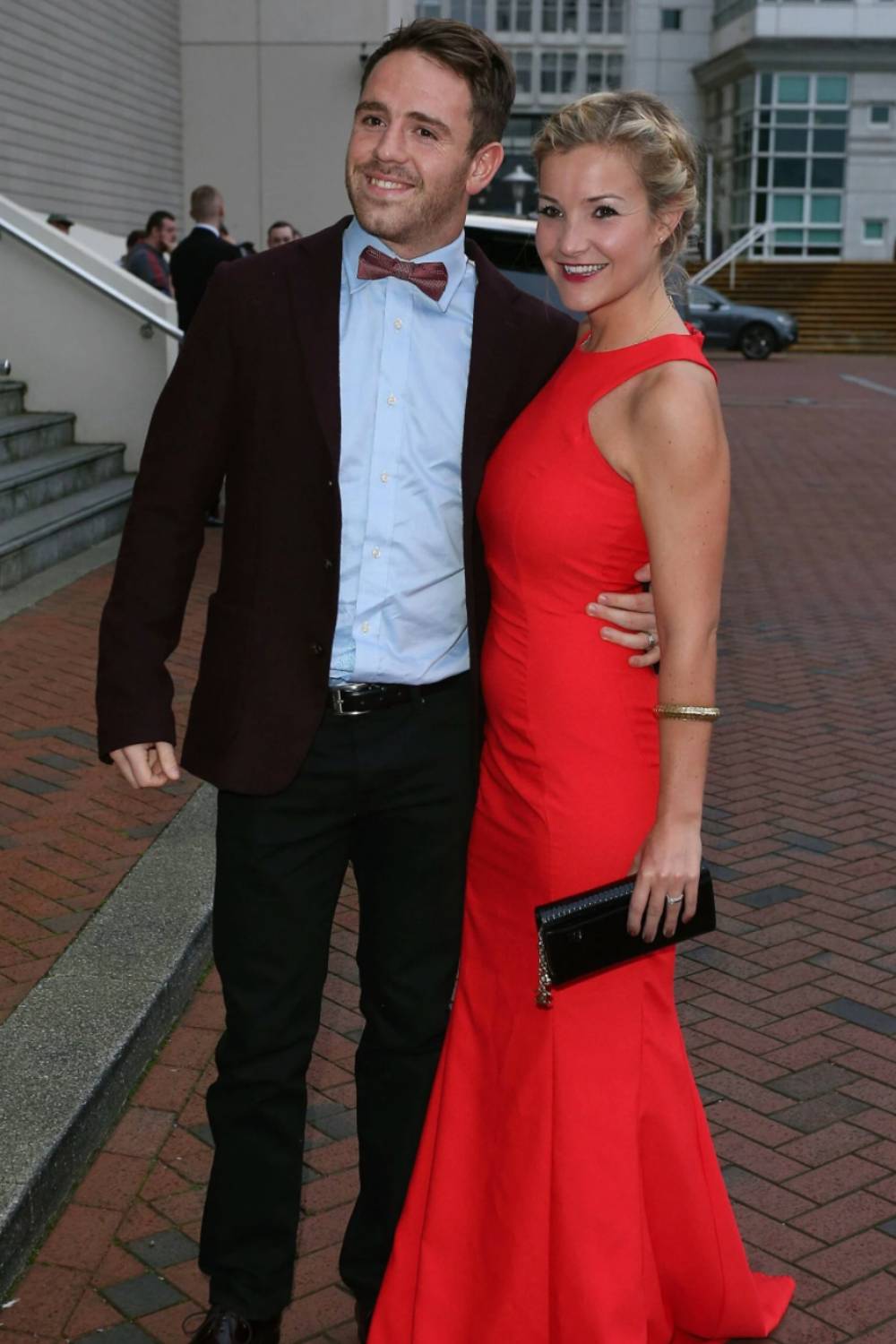 Helen Skelton poses for the cameras with husband Richie Myler