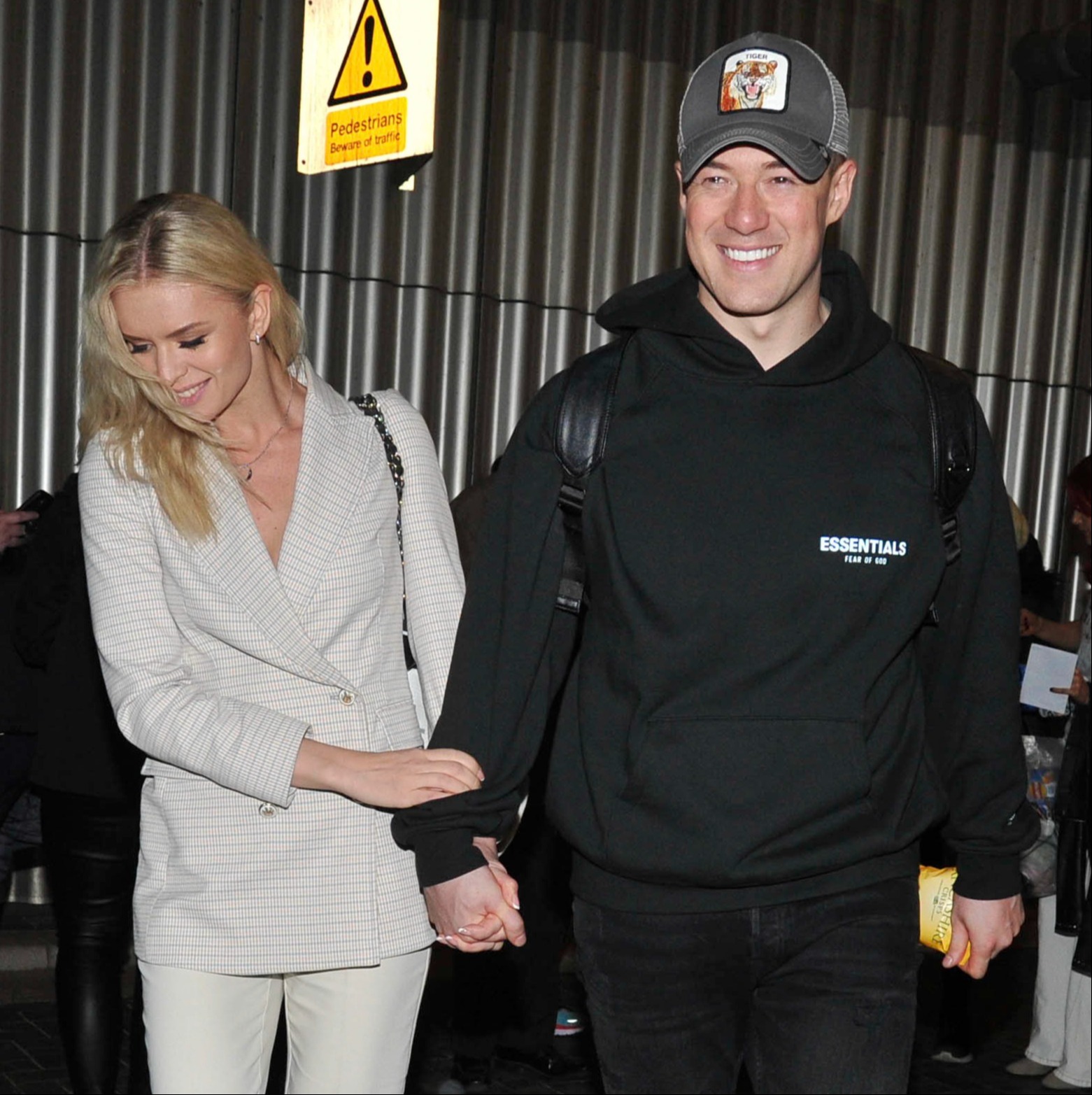 Strictly Professionals Nadiya and Kai smiles as they leave the first night of the tour in Manchester today (Credit: Splash)