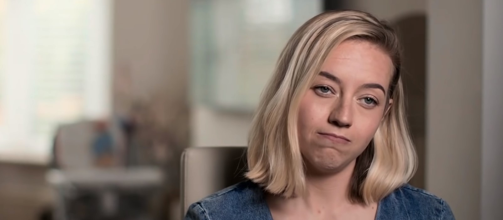 Kelsey Parker looks upset as she talks about husband Tom