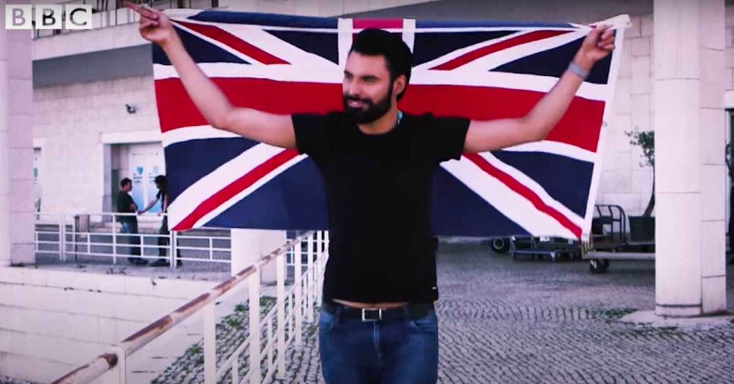 Rylan flies the flag for his first trip covering Eurovision in 2018