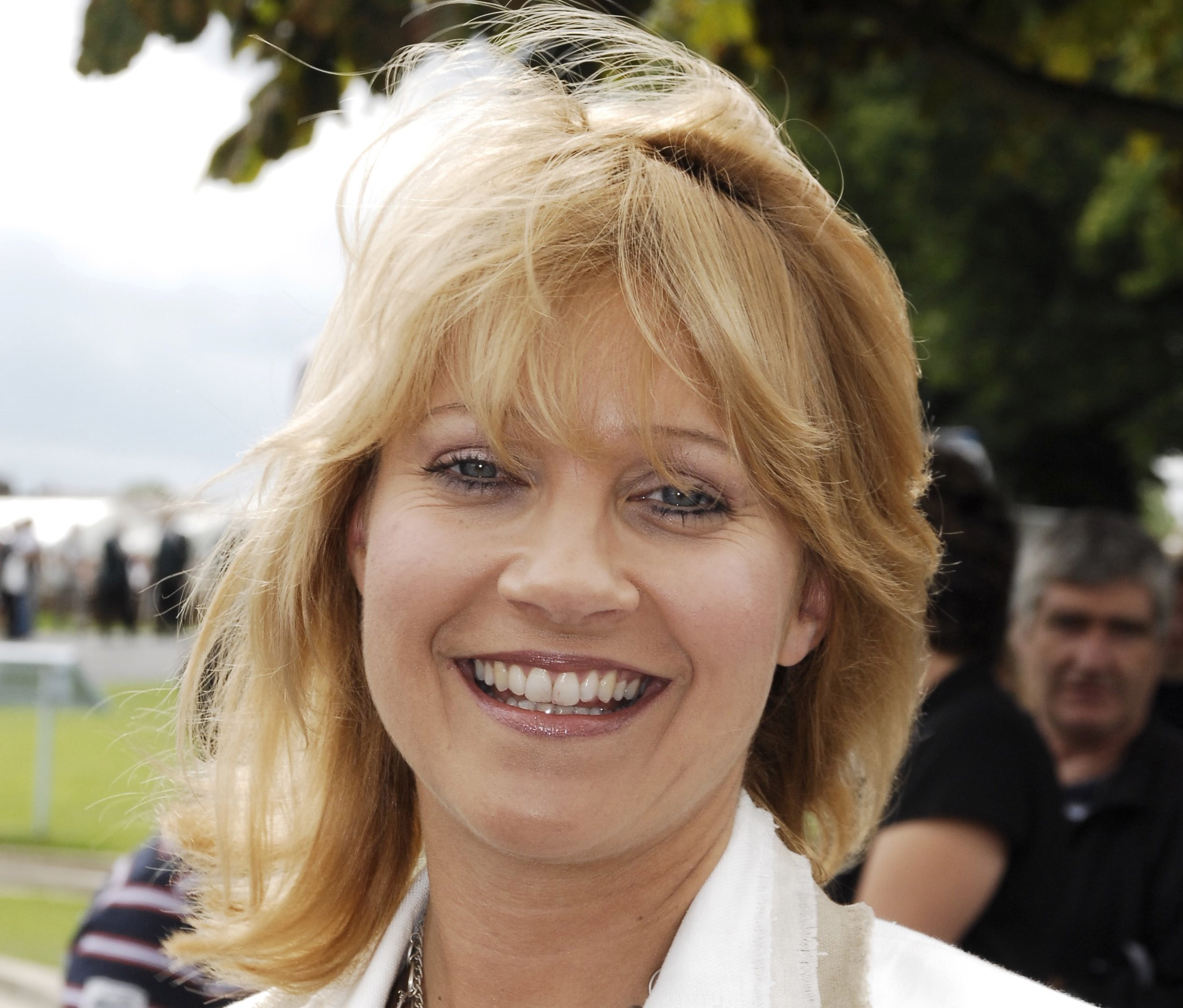 Maladra Burrows smiles at the races