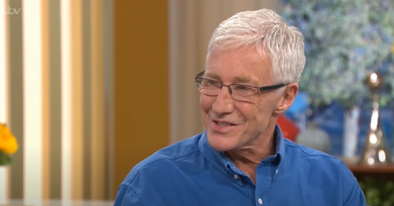 Paul O'Grady in blue shirt on This Morning 