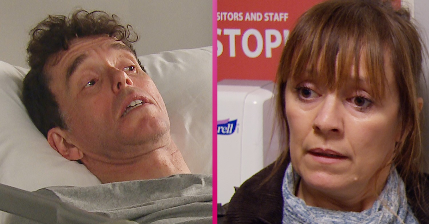 Marlon and Rhona in Emmerdale