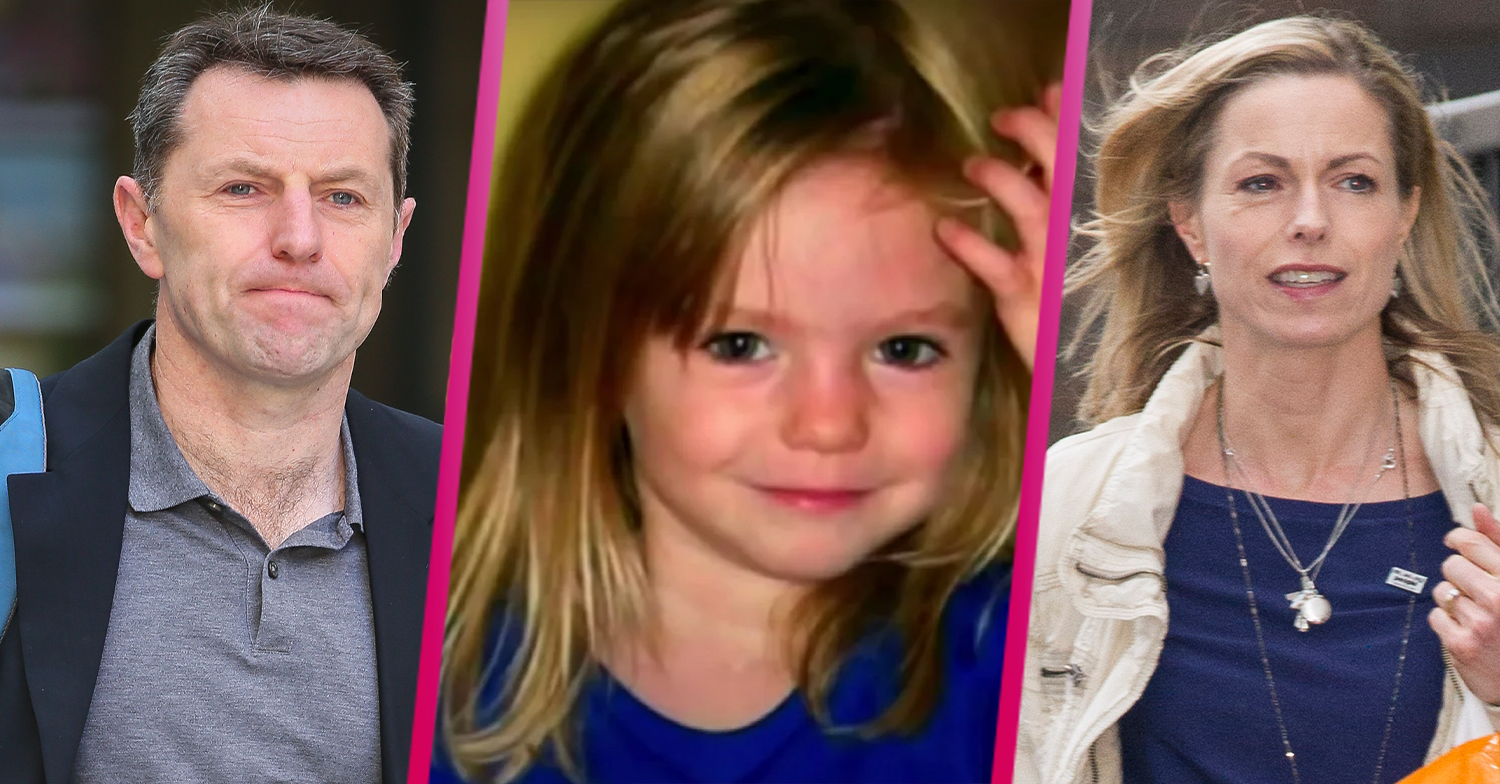 Parents of Madeleine McCann and their daughter smiling