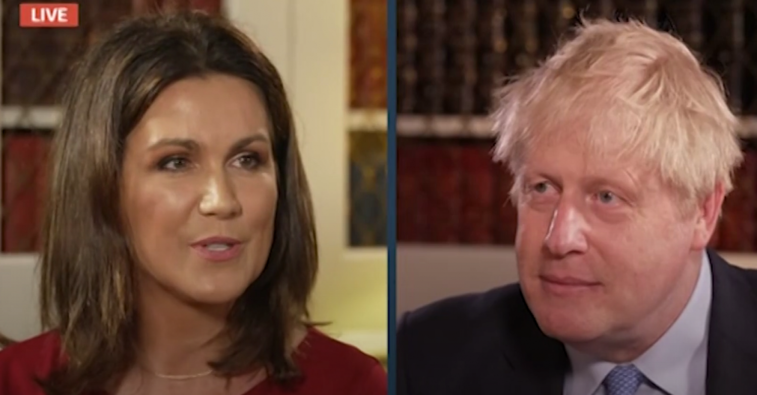 Susana Reid interviewing Boris Johnson on GMB May 3