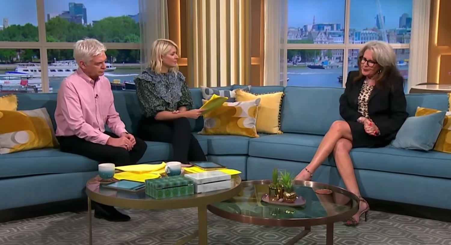 Holly Willoughby and Phillip Schofield talk to Sherry Lever on This Morning
