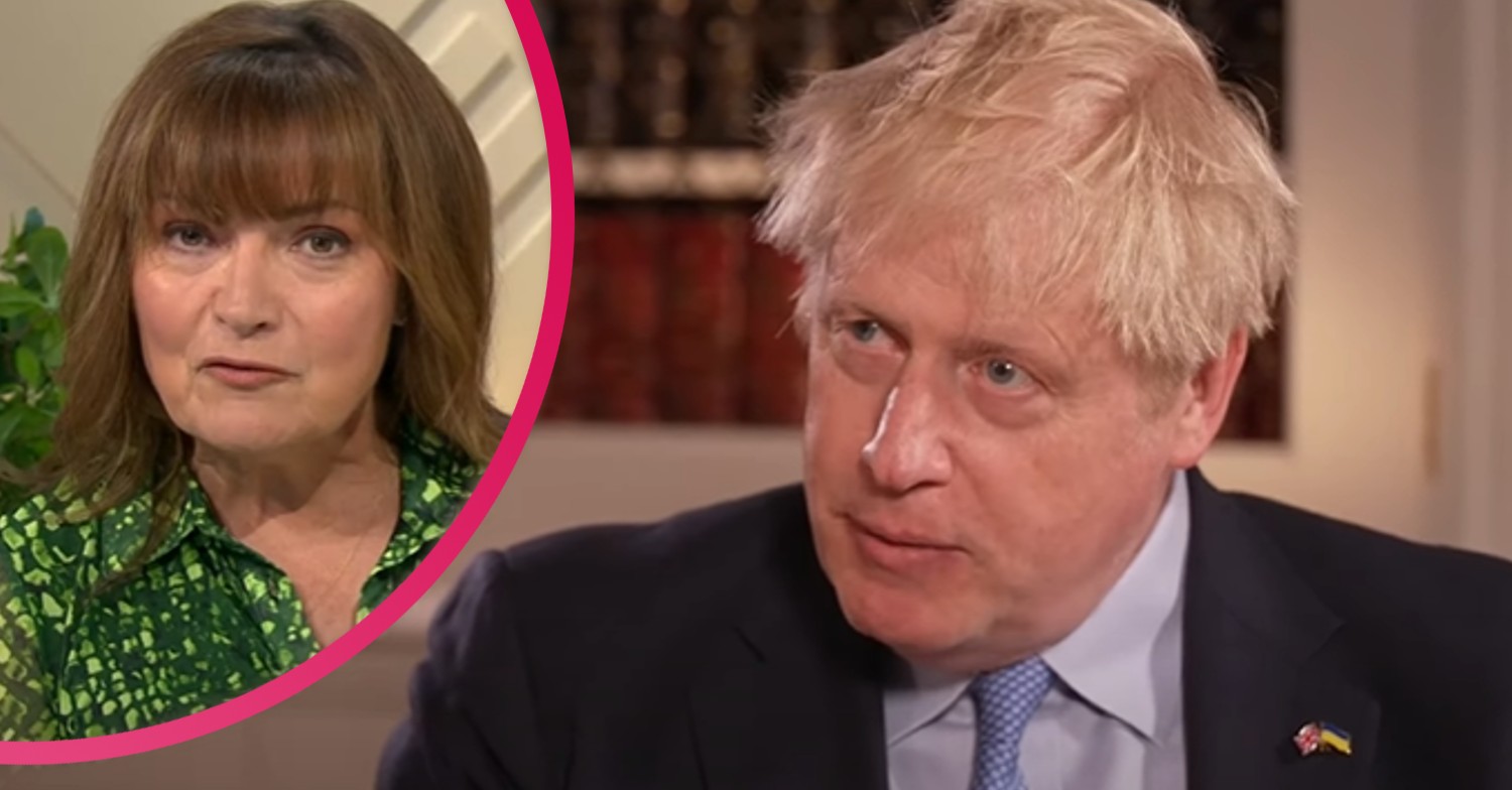 Boris Johnson on GMB today alongside Lorraine Kelly on Lorraine