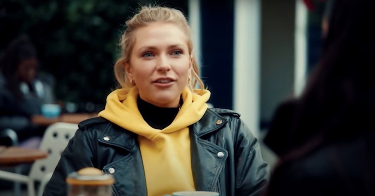 Verity Bowditch smiling on Made In Chelsea