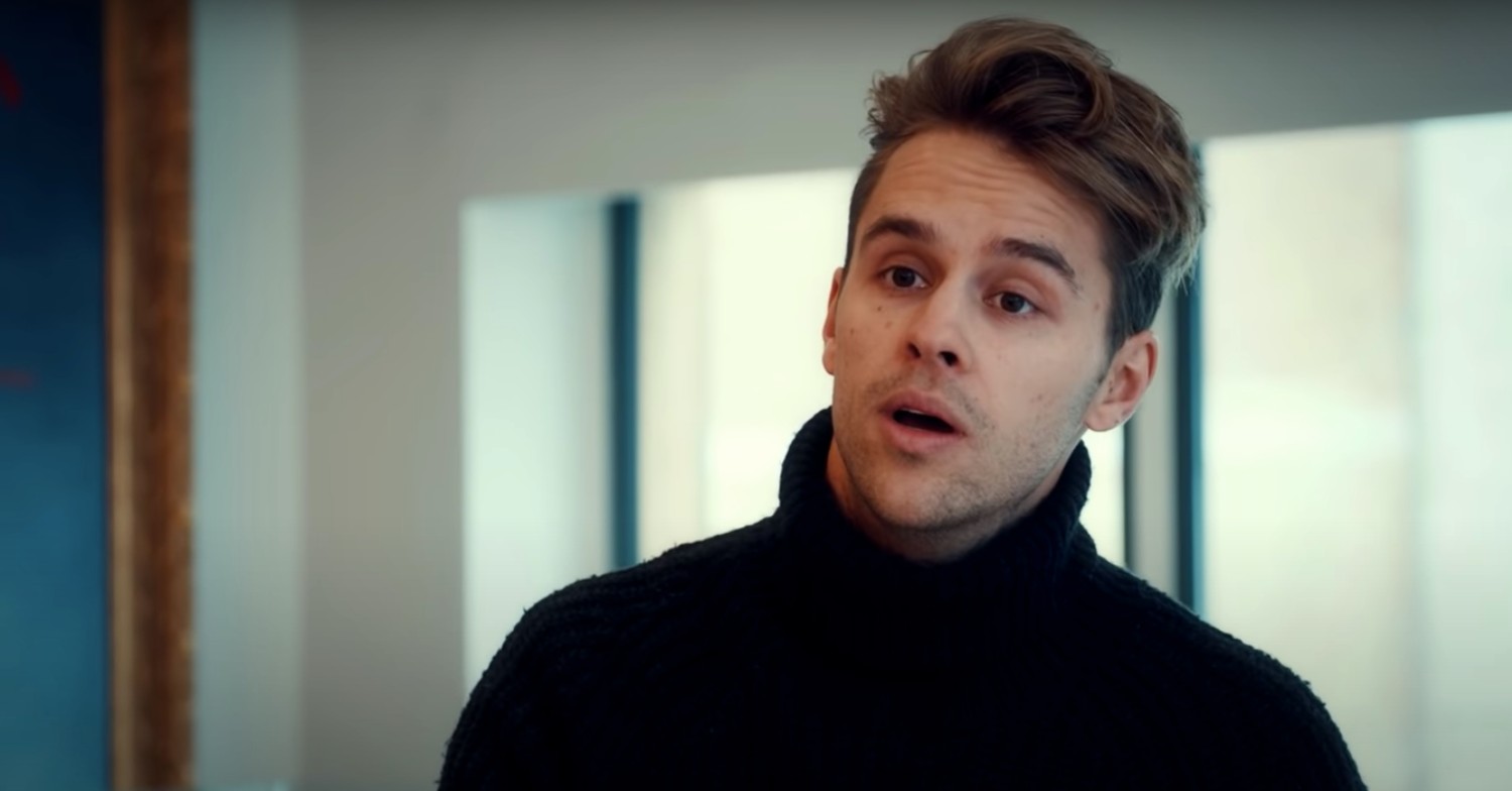 Julius Cowdrey looking shocked on Made In Chelsea