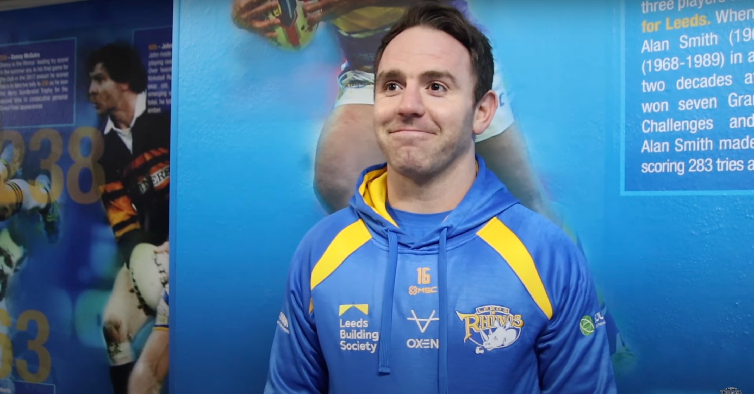 Richie Myler, Helen Skelton's husband, in his rugby kit