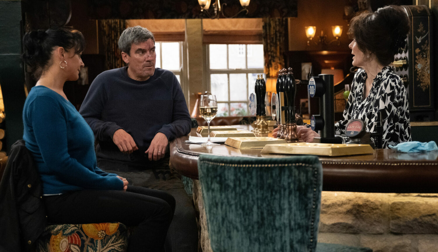Cain Dingle wishes death on Faith behind the bar as appalled Moira watches on