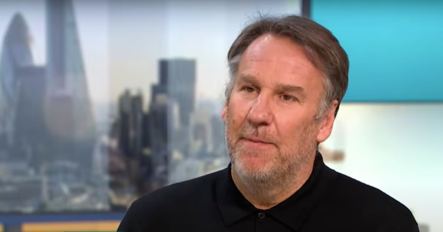Paul Merson frowning on Good Morning Britain