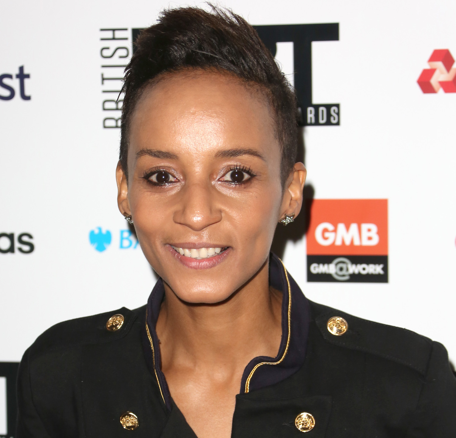 Adele Roberts smiling at LGBT Awards