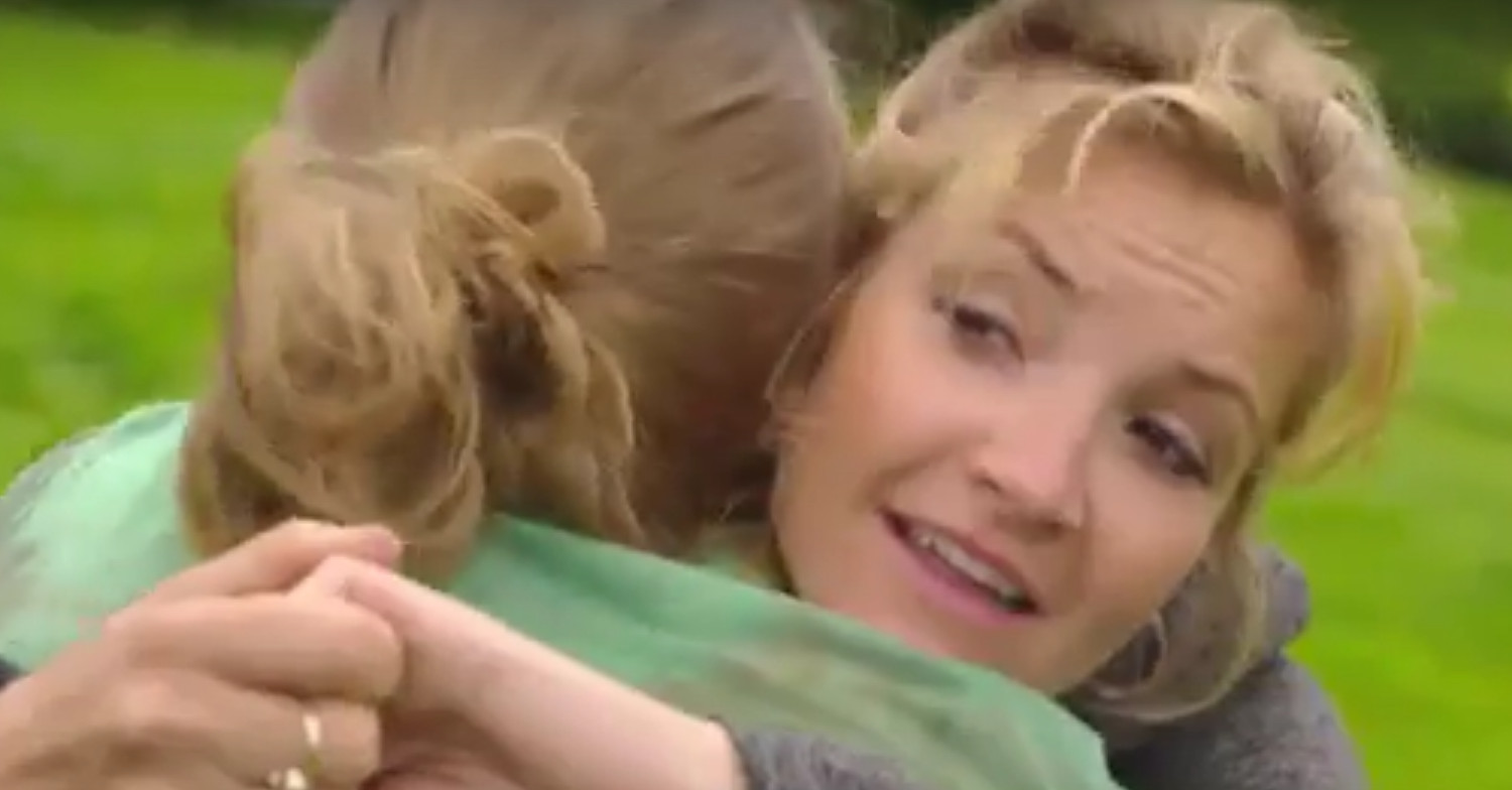 Helen Skelton mudwrestling on Countryfile