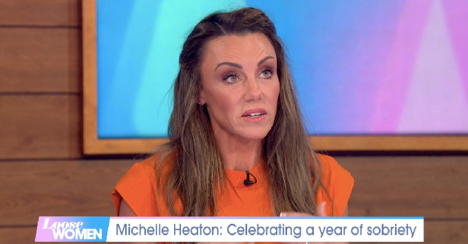 Michelle Heaton talking about addiction on Loose Women May 5, 2022