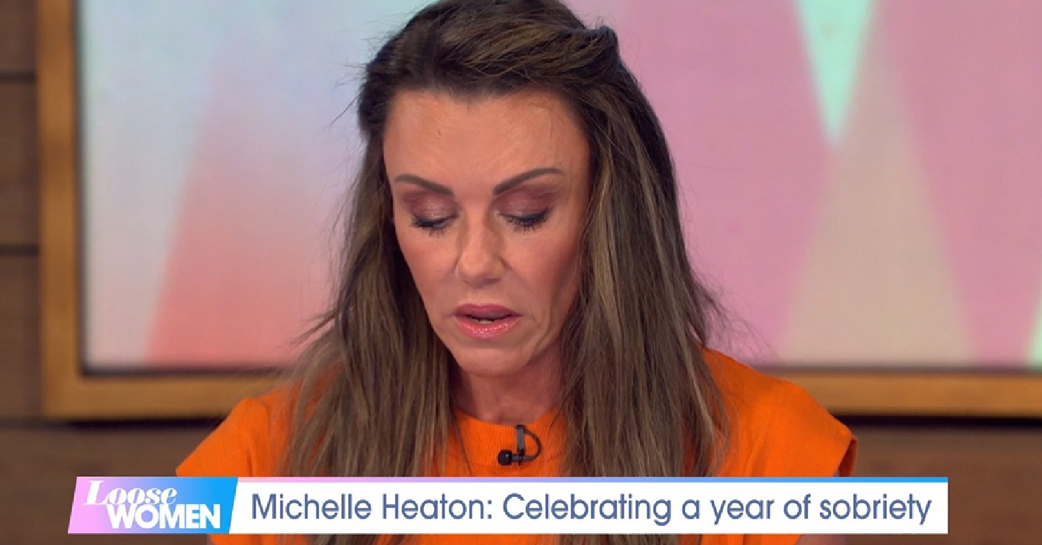 Michelle Heaton talking about addiction on Loose Women May 5, 2022