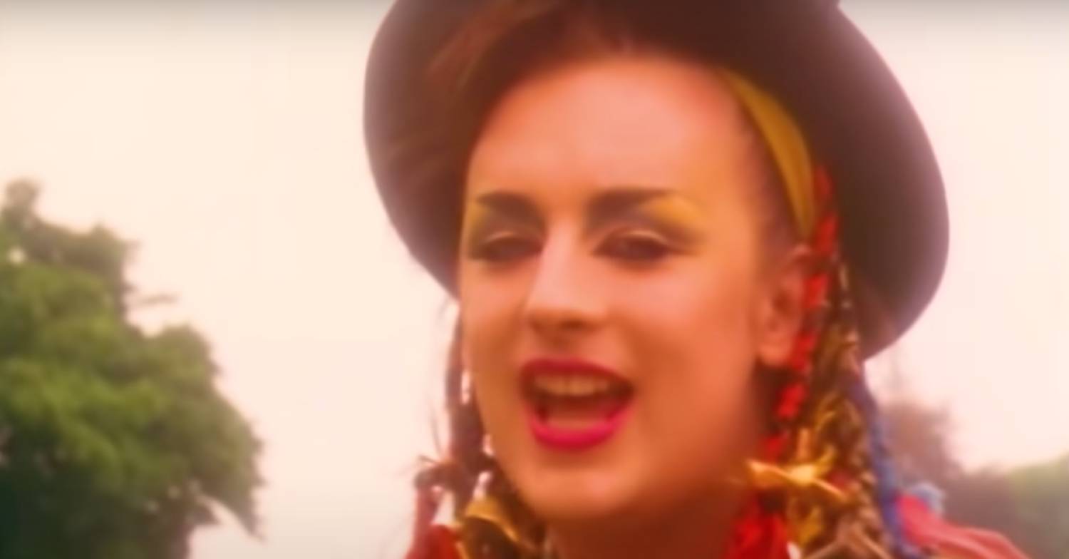 Boy George singing with Culture Club