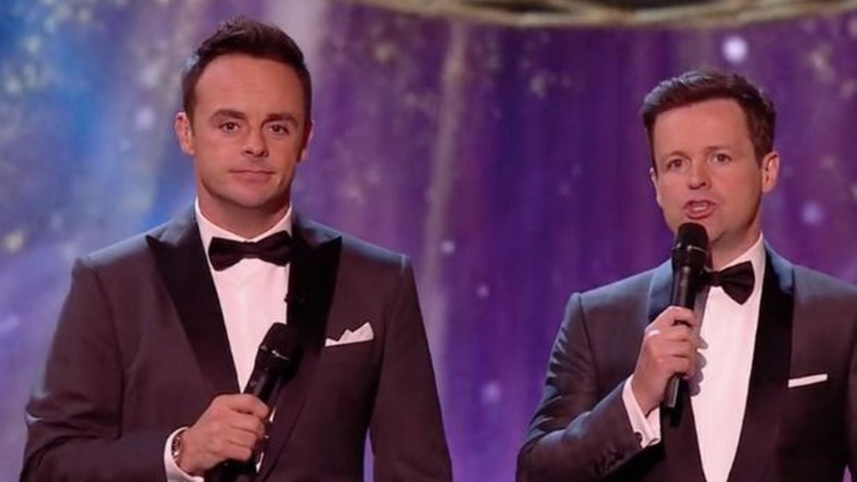 ant and dec looking stern on bgt