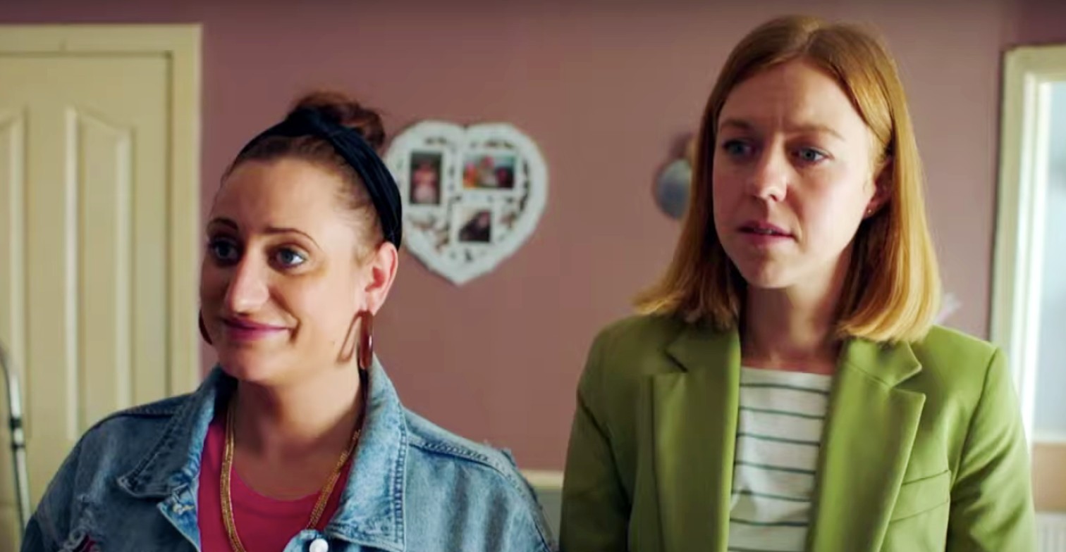 Ellie White and Lauren Socha smiling on The Other One