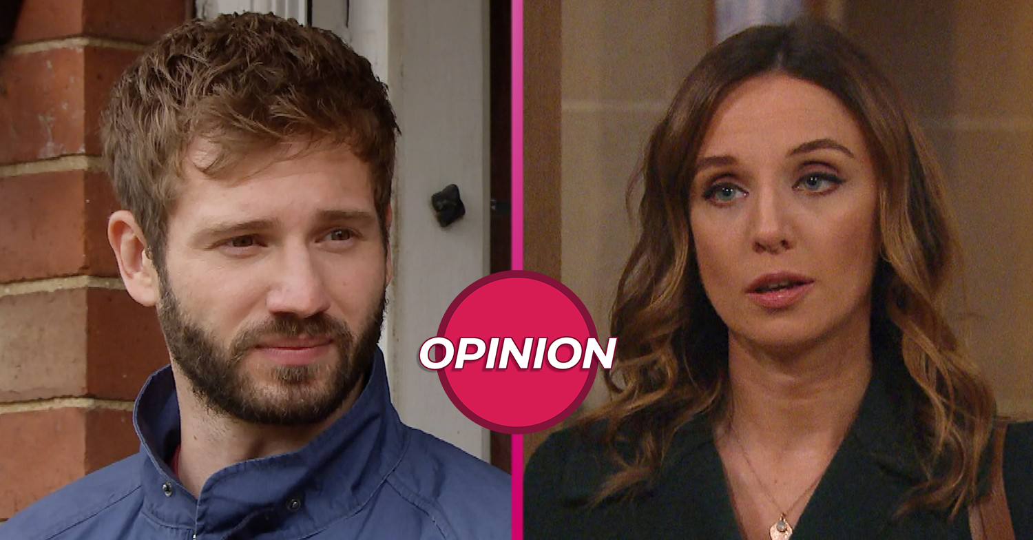 Emmerdale characters looking frustrated