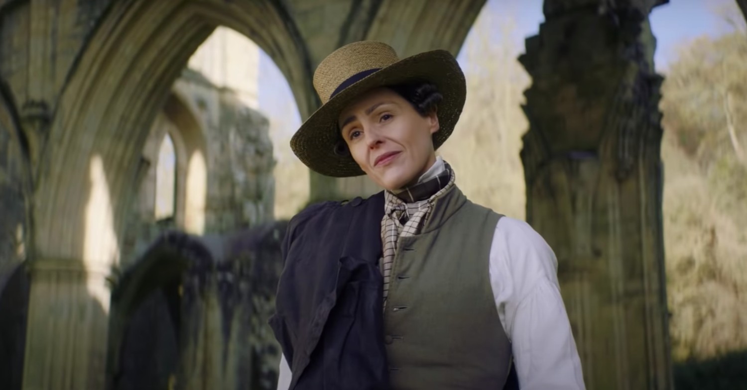 Surrane Jones in costume in Gentleman Jack